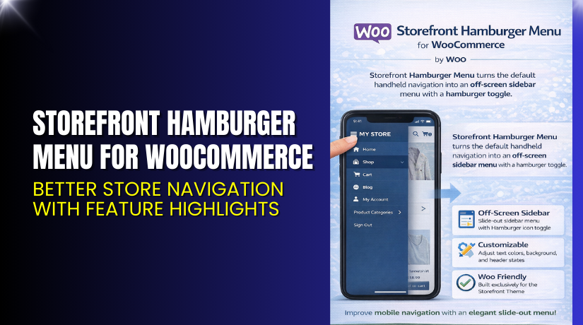 Storefront Hamburger Menu for WooCommerce – Better Store Navigation with Feature Highlights