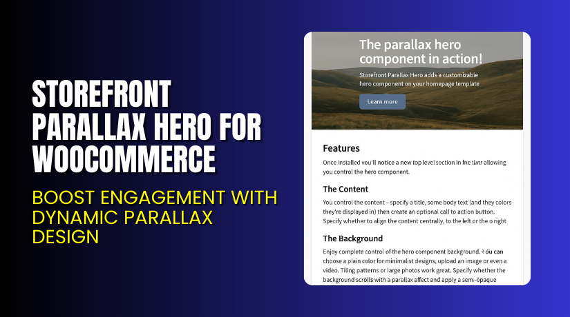 Storefront Parallax Hero for WooCommerce – Boost Engagement with Dynamic Parallax Design