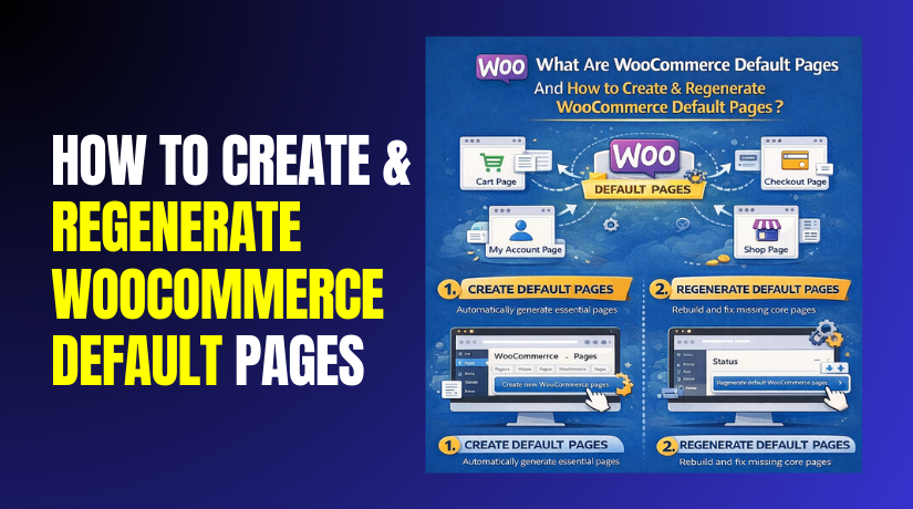 What Are WooCommerce Default Pages And How to Create & Regenerate WooCommerce Default Pages?