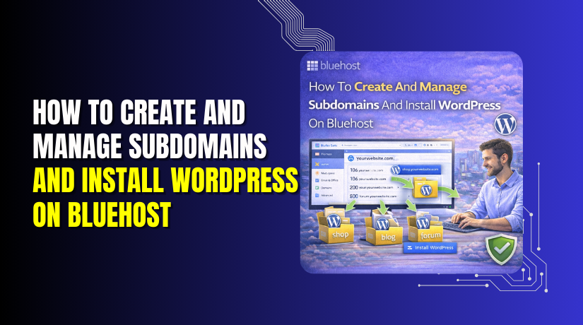 How To Create And Manage Subdomains And Install WordPress On Bluehost