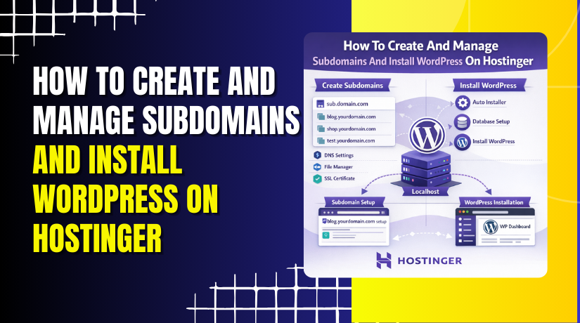 How To Create And Manage Subdomains And Install WordPress On Hostinger