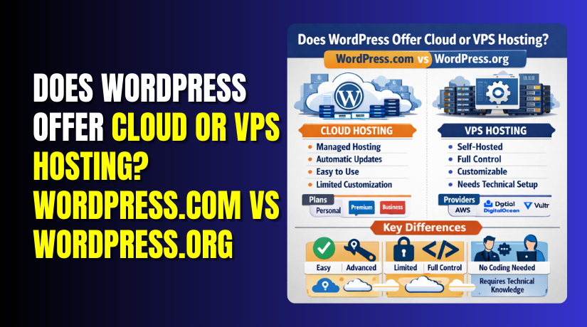 Does WordPress Offer Cloud or VPS Hosting? WordPress.com vs WordPress.org
