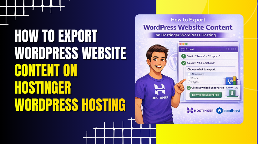 How to Export WordPress Website Content on Hostinger WordPress Hosting