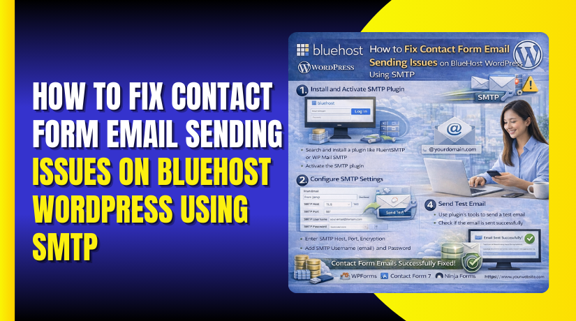 How to Fix Contact Form Email Sending Issues on Bluehost WordPress Using SMTP