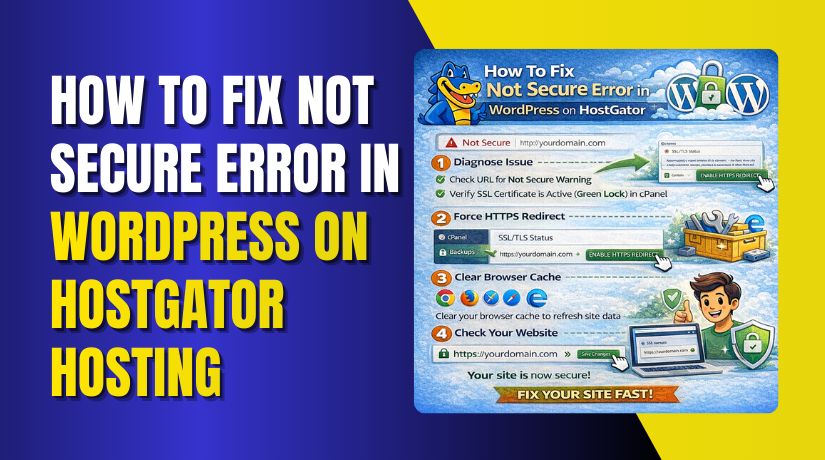 How To Fix Not Secure Error in WordPress on HostGator Hosting
