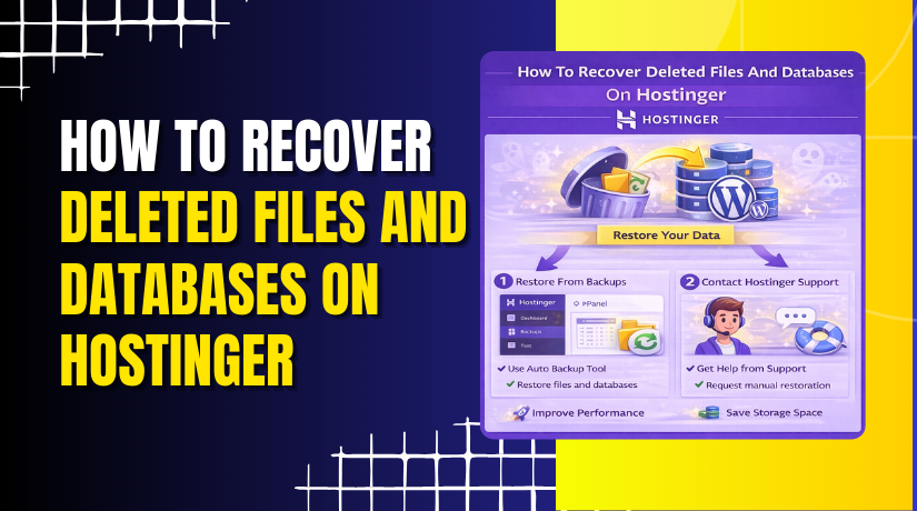 How To Recover Deleted Files And Databases On Hostinger