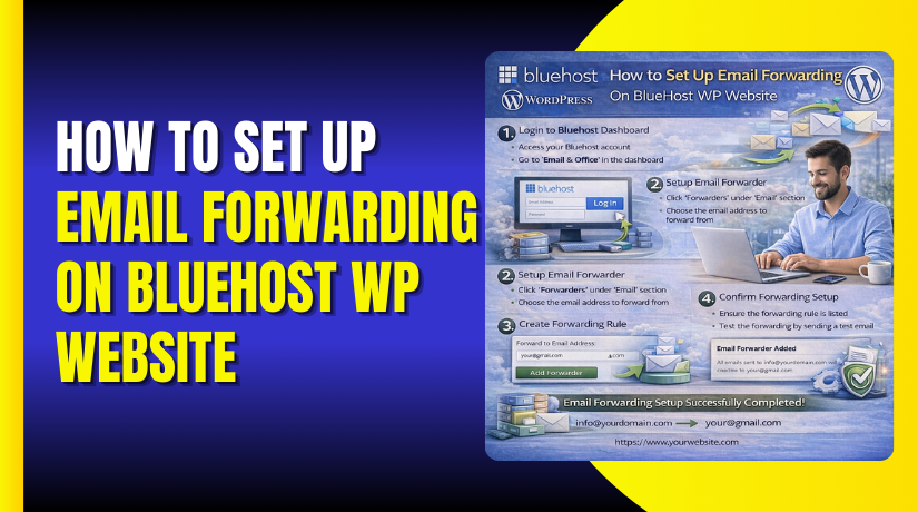 How to Set Up Email Forwarding On Bluehost WP Website