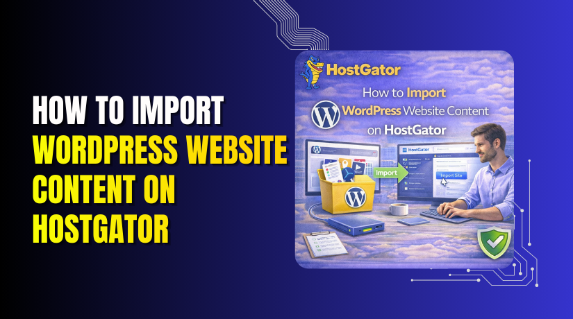 How to import wordpress website content on hostgator