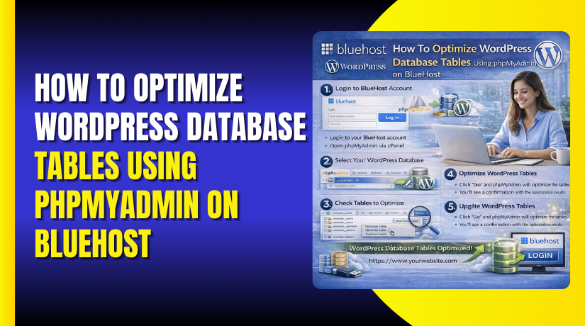How To Optimize WordPress Database Tables Using phpMyAdmin on BlueHost