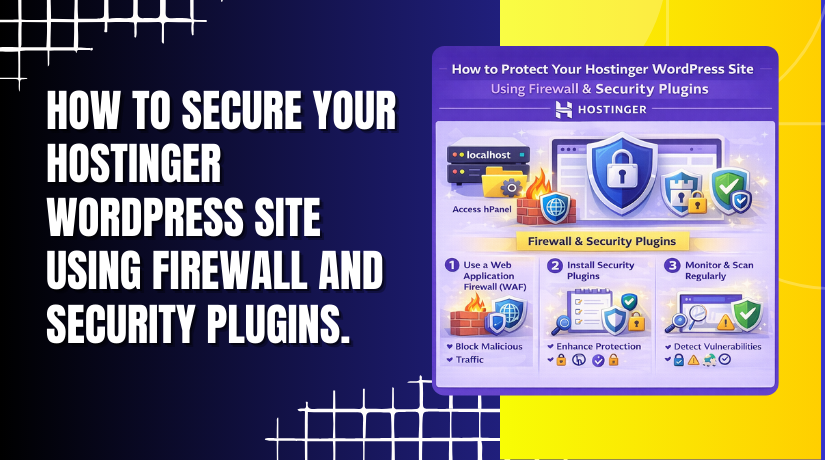 How to secure your Hostinger WordPress site using firewall and security plugins.