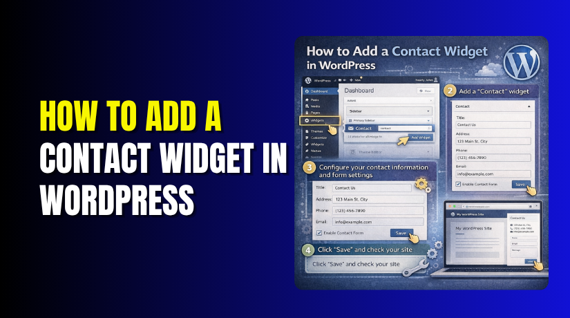How to Add a Contact Widget in WordPress Step by Step