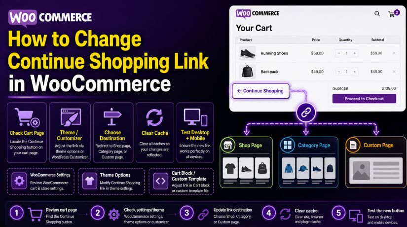 How to Change Continue Shopping Link in WooCommerce Easily (Detailed Guide)