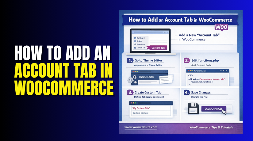 How to Add an Account Tab in WooCommerce (Step-by-Step Guide)