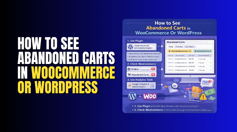 How to See Abandoned Carts in WooCommerce Or WordPress (Step-by-Step Guide)