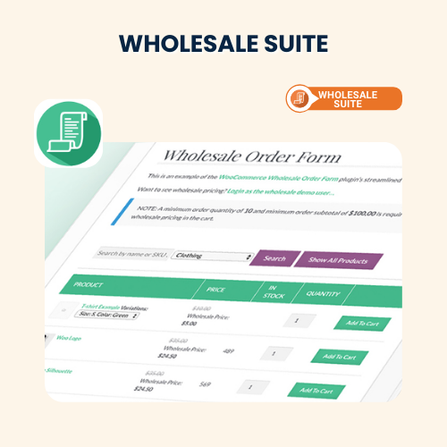 Wholesale Suite – Installation, Setup & Troubleshooting Services