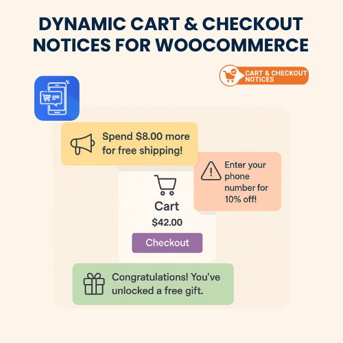 Dynamic Cart & Checkout Notices for WooCommerce – Installation & Troubleshooting Services