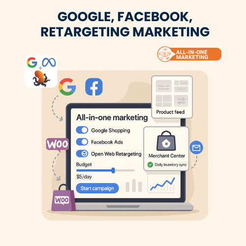 Google, Facebook, Retargeting All-in-One Marketing for WooCommerce