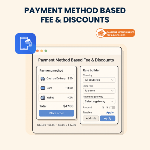 Payment Method Based Fee & Discounts for WooCommerce