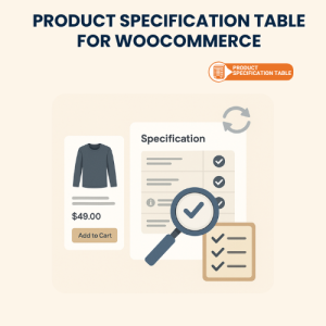 Product Specification Table for WooCommerce
