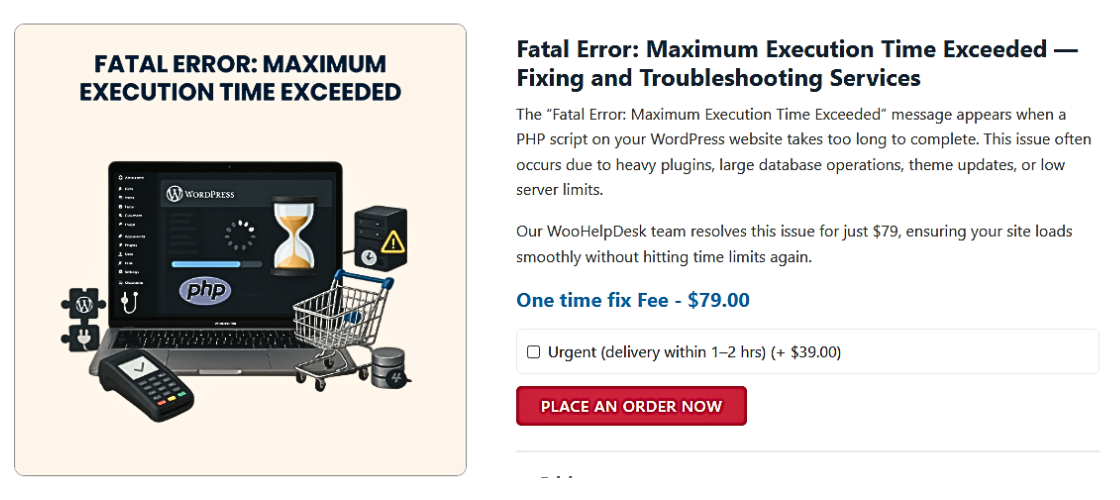 Fatal Error: Maximum Execution Time Exceeded